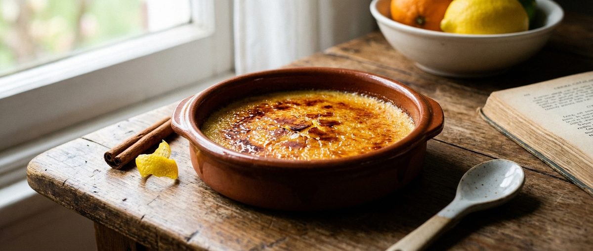 Lactosevrije crema catalana met gekaramelliseerde suikerkorst